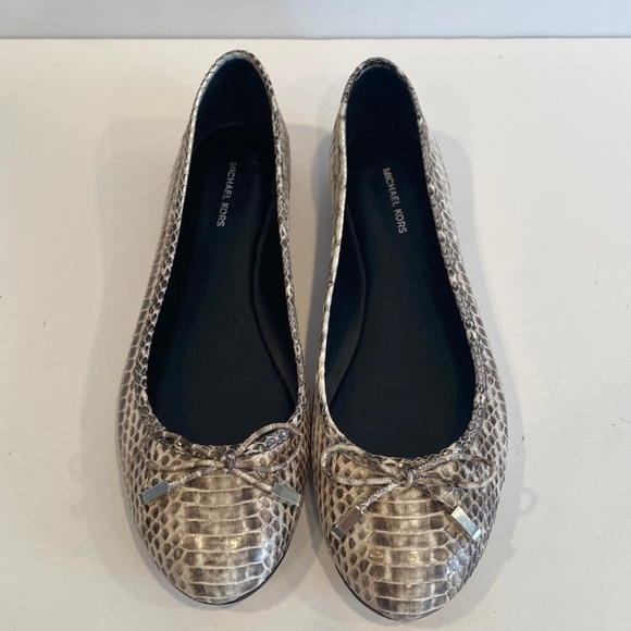 Michael Kors Odette Snake Ballet Python SZ 38 - Picture 1 of 9
